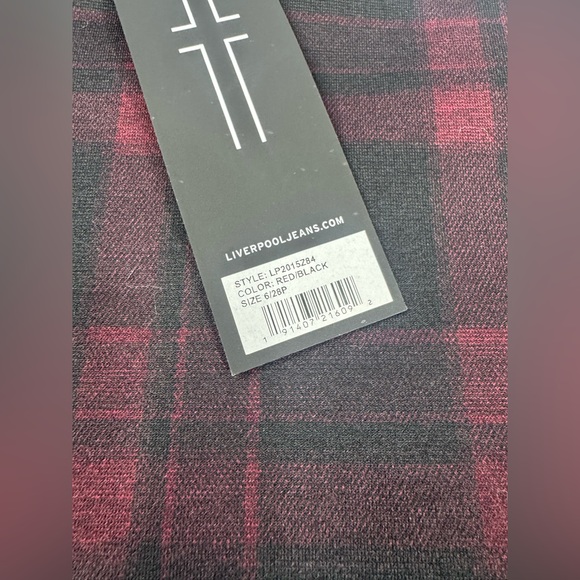 NWT Liverpool Jeans Stretch Plaid Ponte Pants Womens Size 6 Petite - Picture 11 of 12